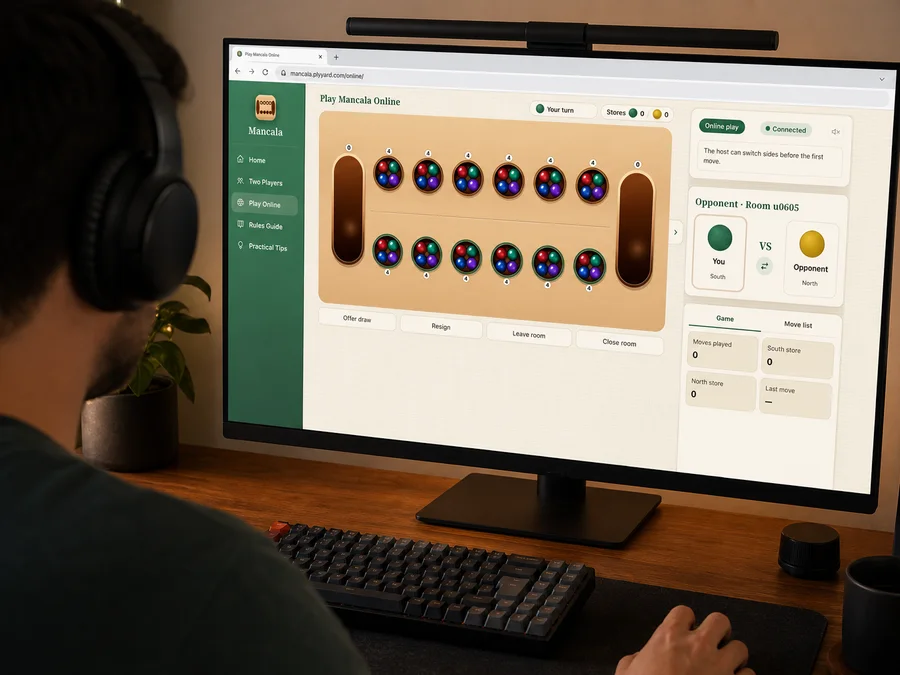 Leave, reconnect, and close-room states for online mancala